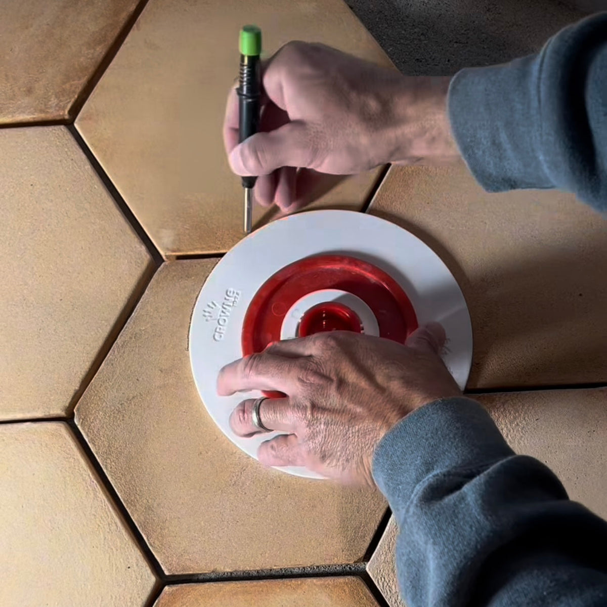 Tile Bullseye™ - Multi-Size Tile Drilling Template & Guide