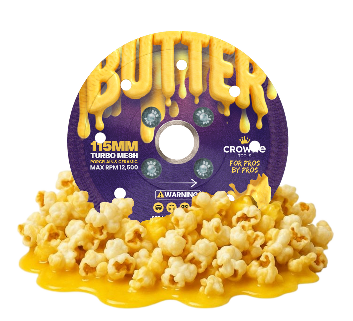 Crowne 4.5" Turbo Mesh Flush Mount "Butter" Grinder Blade (with Flange)