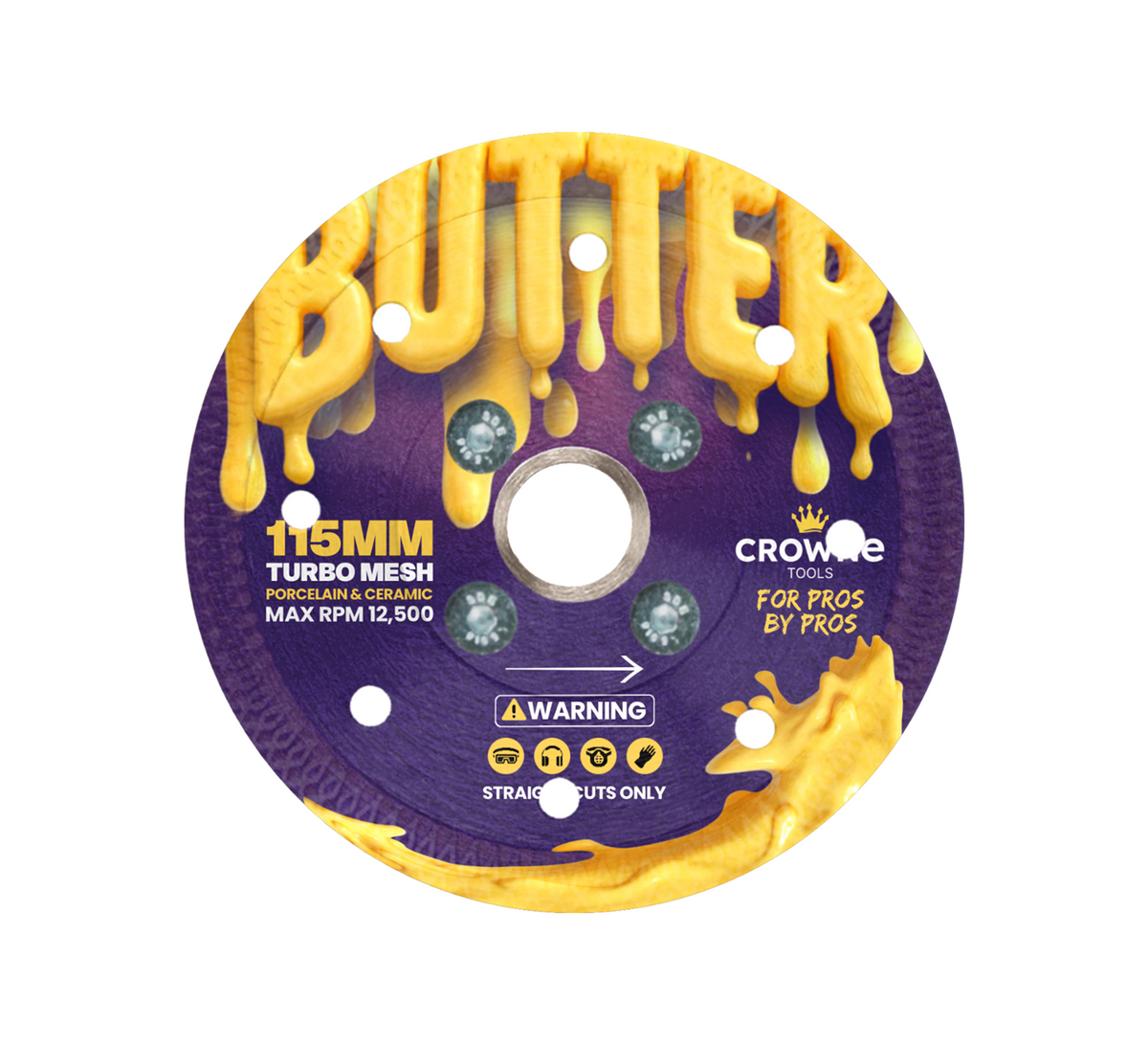 Crowne 4.5" Turbo Mesh Flush Mount "Butter" Grinder Blade (with Flange)